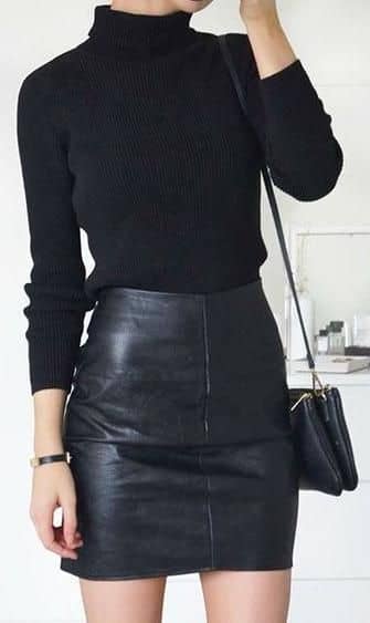 The Perfect Distressed Black Skirt