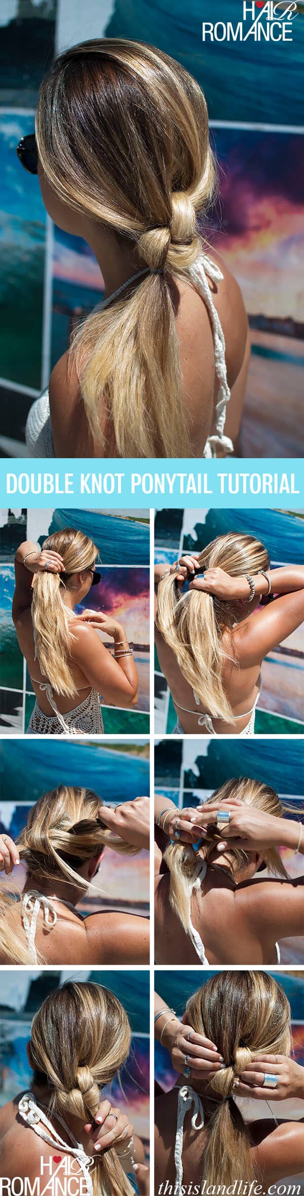 Unique Double Knot Ponytail Idea