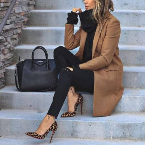 Winter Sexy; Heels and Coat