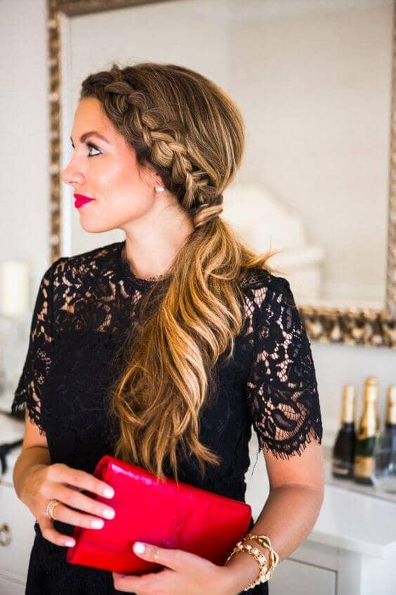 Braided Side Ponytail For Special Occasions