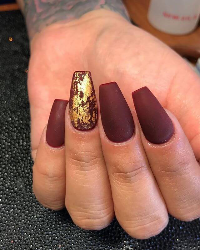 Sultry Matte Cabernet and Gold