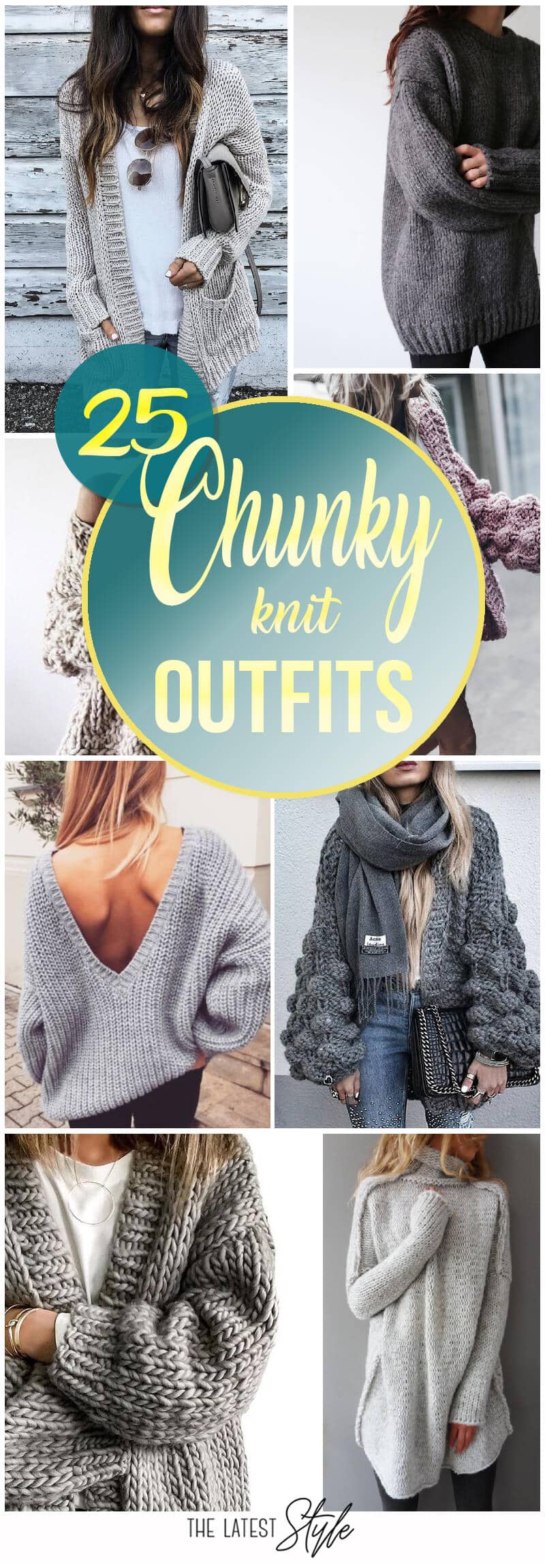 25 Chunky Knit Sweater Outfits For The Holidays