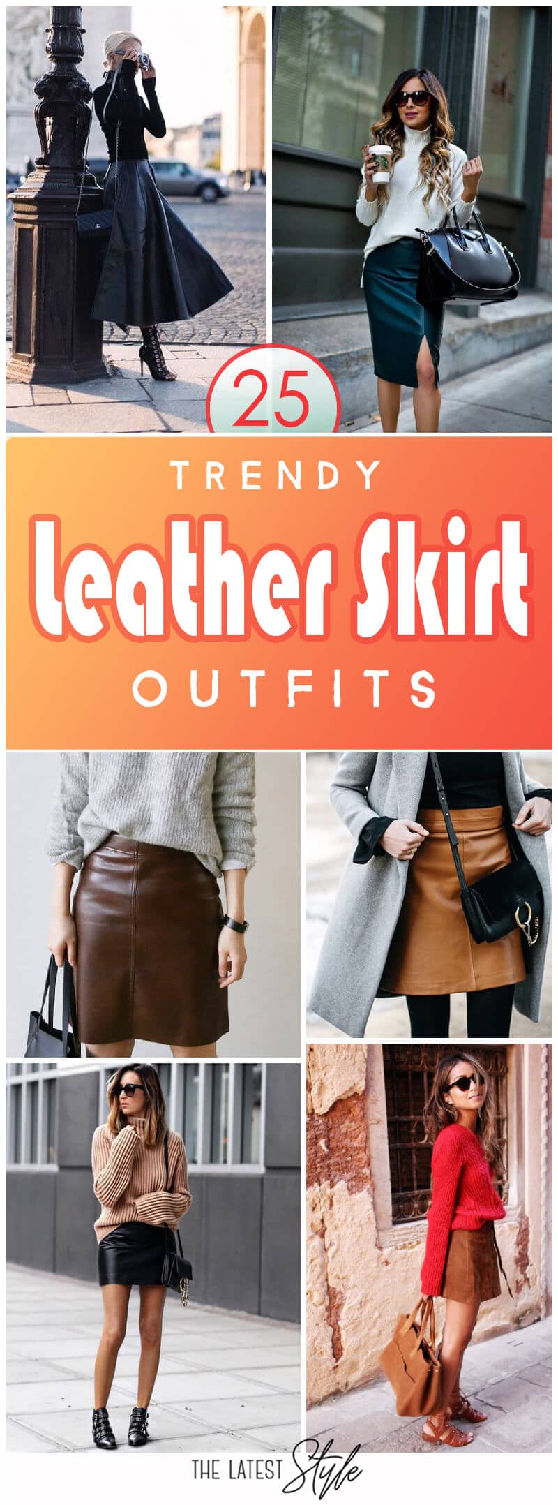 25 Trendy Leather Skirt Fall Outfits for Seasonal Stylistas