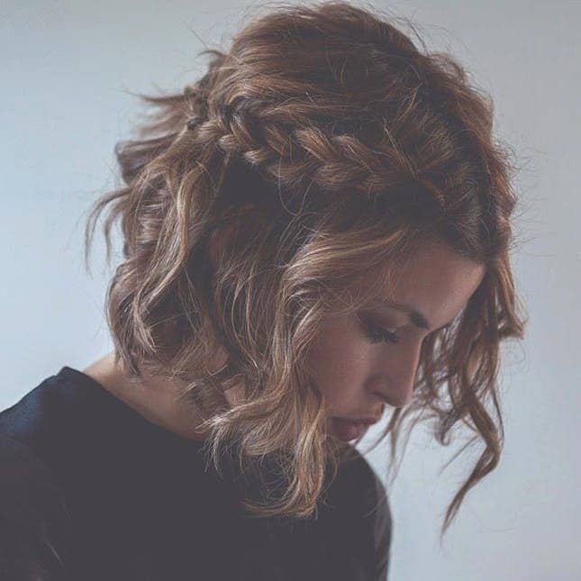 Lazy Day Braid Hairstyle For Short Hair