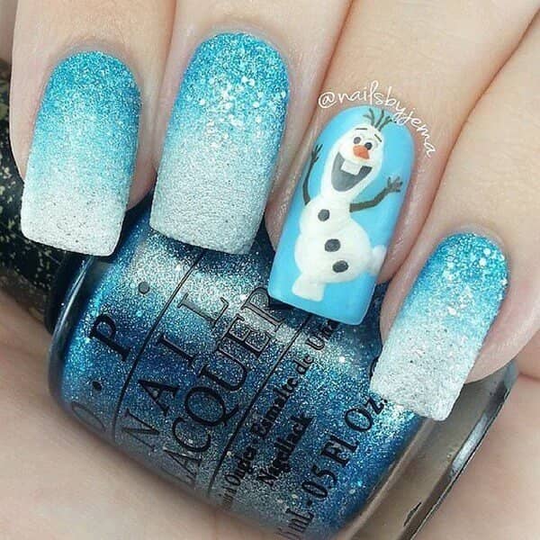 Snowy Glitter With Olaf Accent