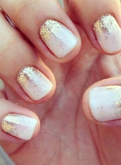 Frosty White With Ombre Gold