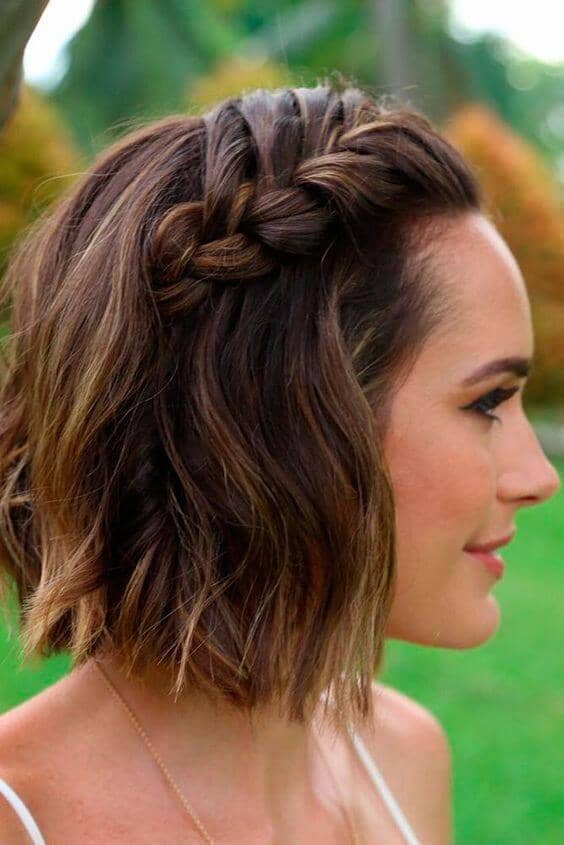 Volumizing Braid Hairstyle For Short Hair