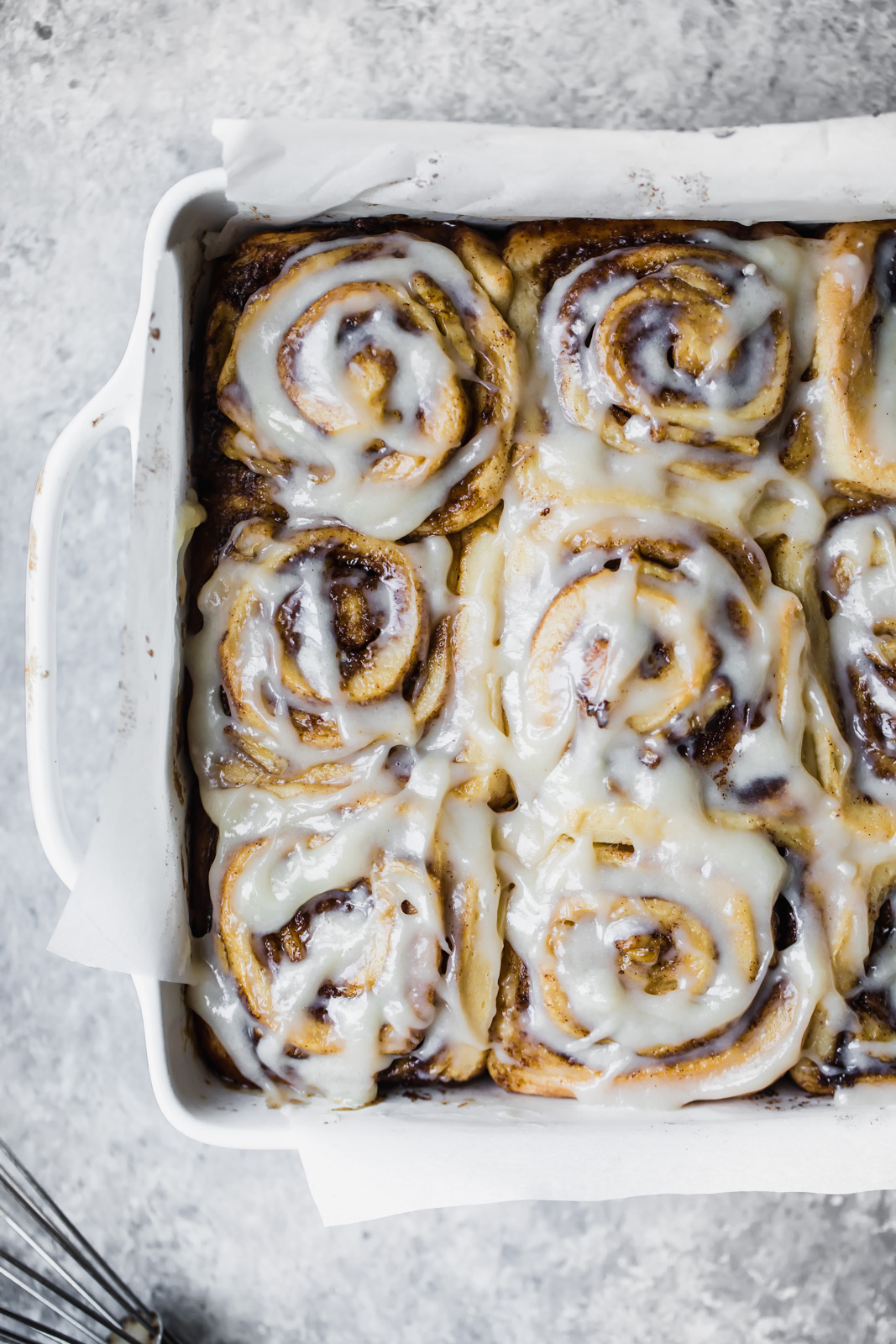 Gooey Banana Bread Cinnamon Bun Casserole