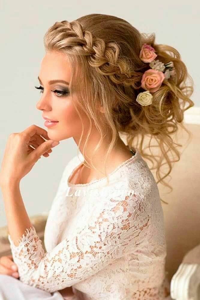 Curly Updo With Crown