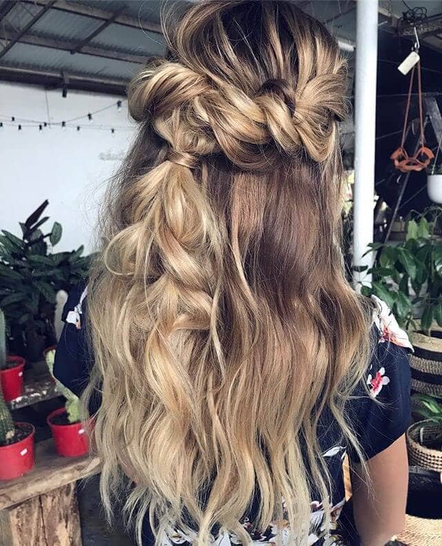 Half Up Messy Twist