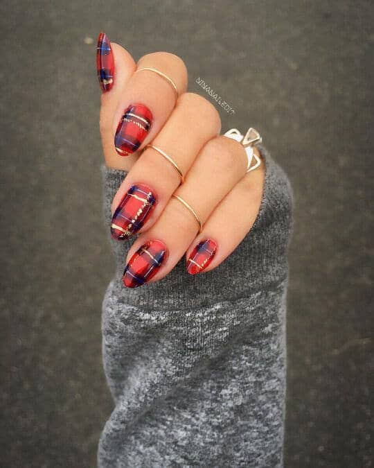 Red, Black And Gold Plaid