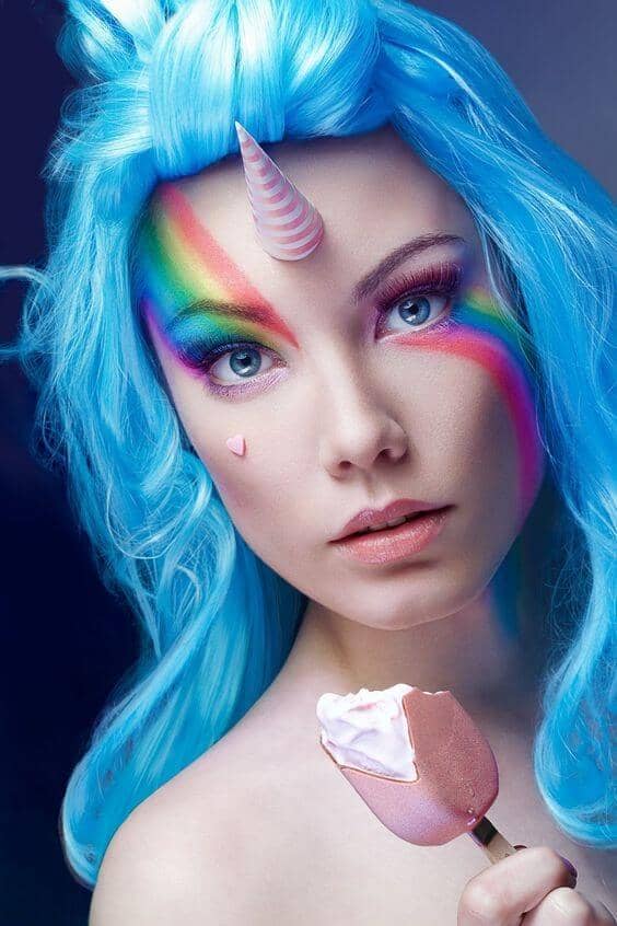 Pastel Palette With Rainbow Face Paint