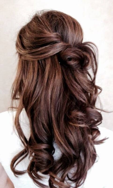 Curling Ribbon Half Up Do