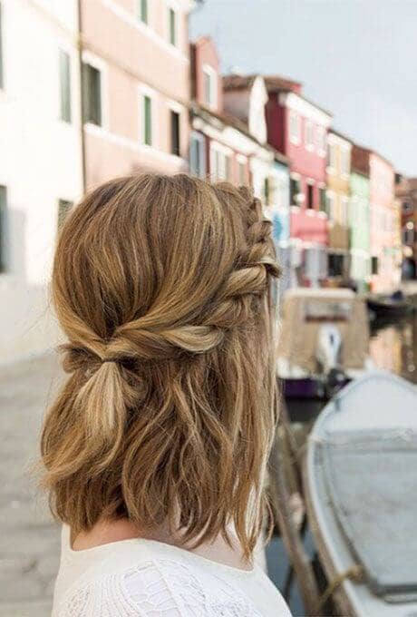 A Braided Half Up Ponytail