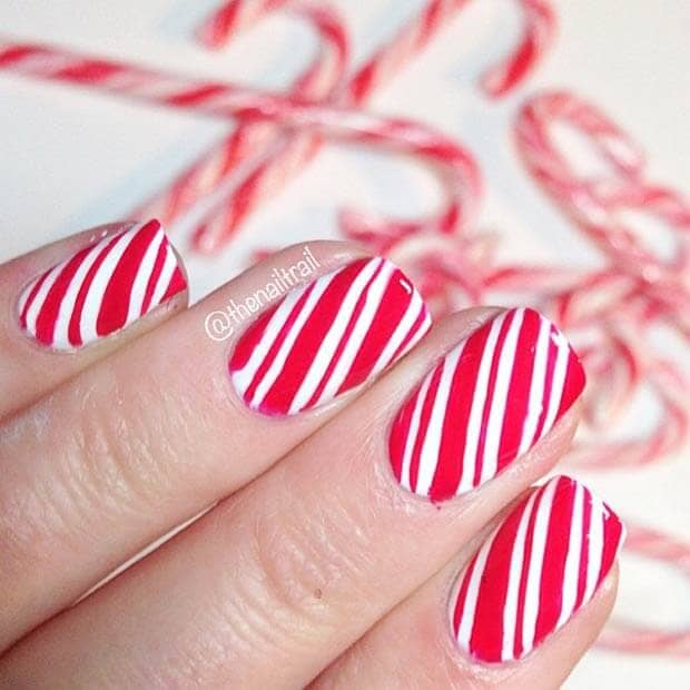 Diagonal Candy Cane Stripe Design