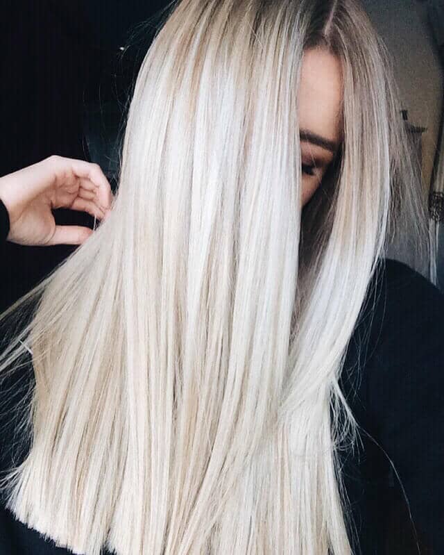 Straight Ice Blonde Haircolors