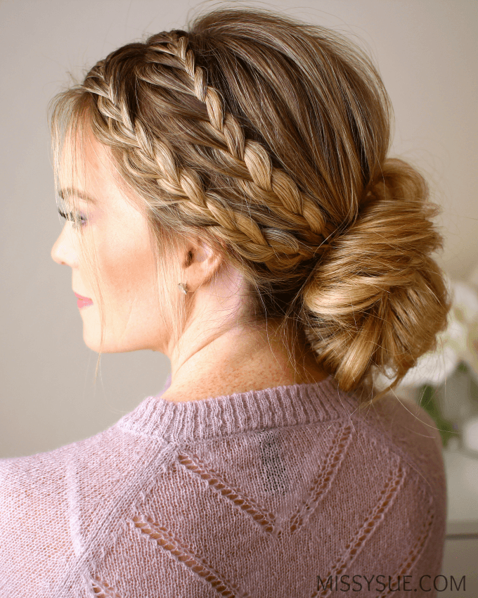 Tight Braids Low Bun