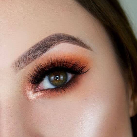 Bright Orange Eye Shadow Look