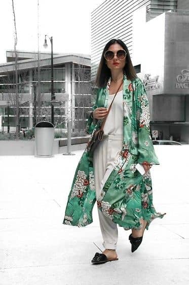 Flowery Sheer Chiffon Kimono