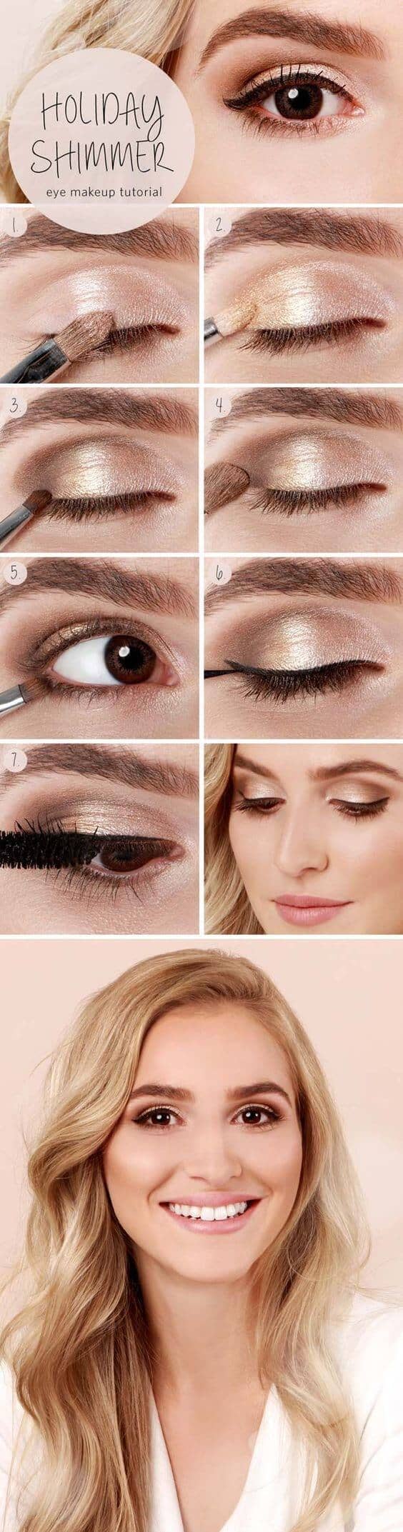 Easy Holiday Shimmer Eye Look