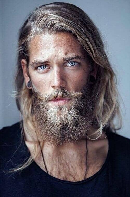 Shoulder-length Hair, Medium-long Beard