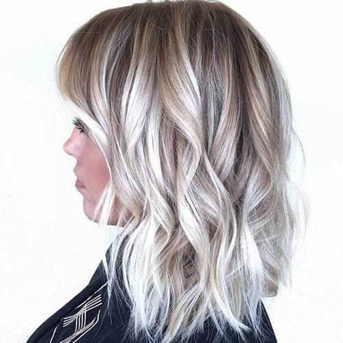 Silver Blonde Loose Curls