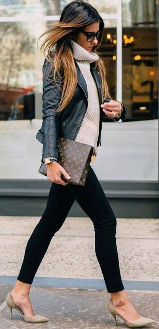 Rocking Leather with Natty Neutrals