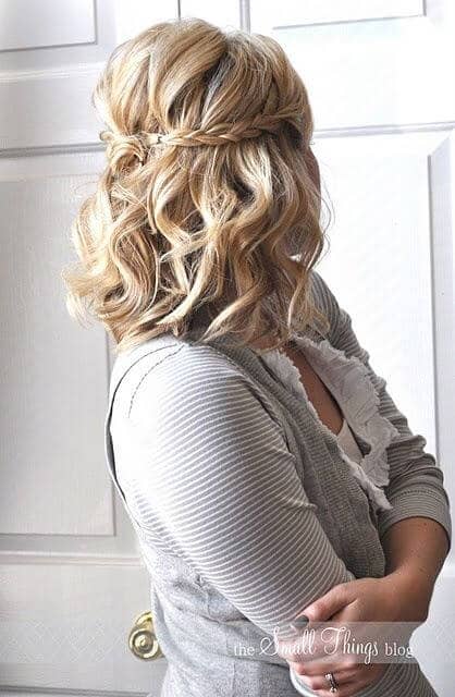 Pin Loose Curls With A Braided Headband