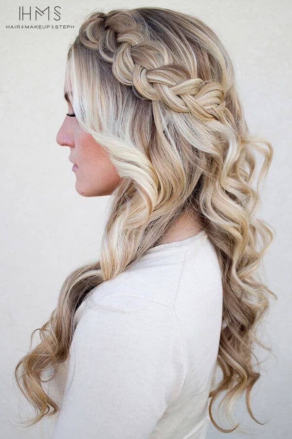 Ringlets With Braided Crown