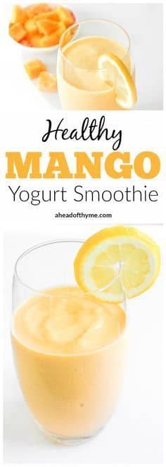 Cinnamon Mango and Yogurt Smoothie