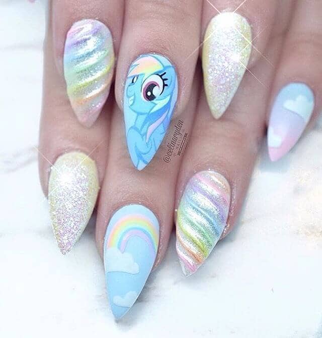 Fanciful Unicorn Design with a Character Painting