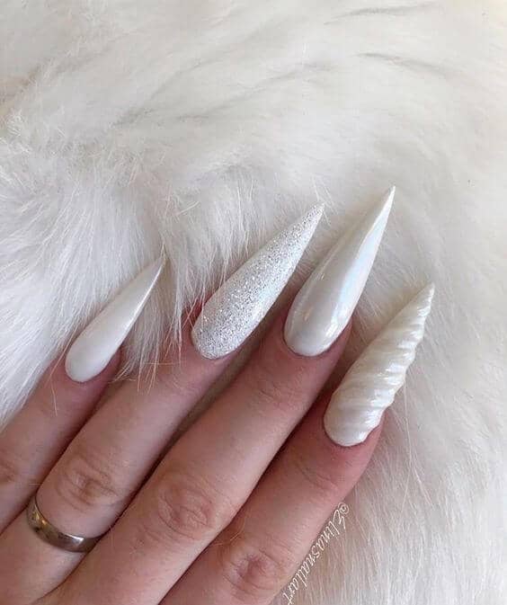 White Designer Nails For Your Inner Unicorn