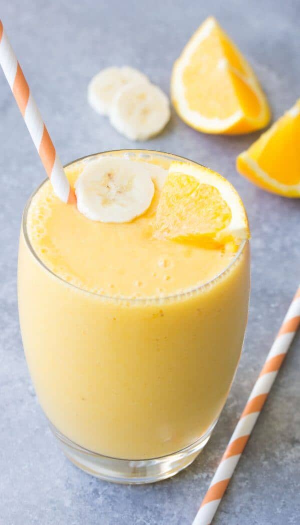 Orange Banana Mango Smoothie with Vanilla