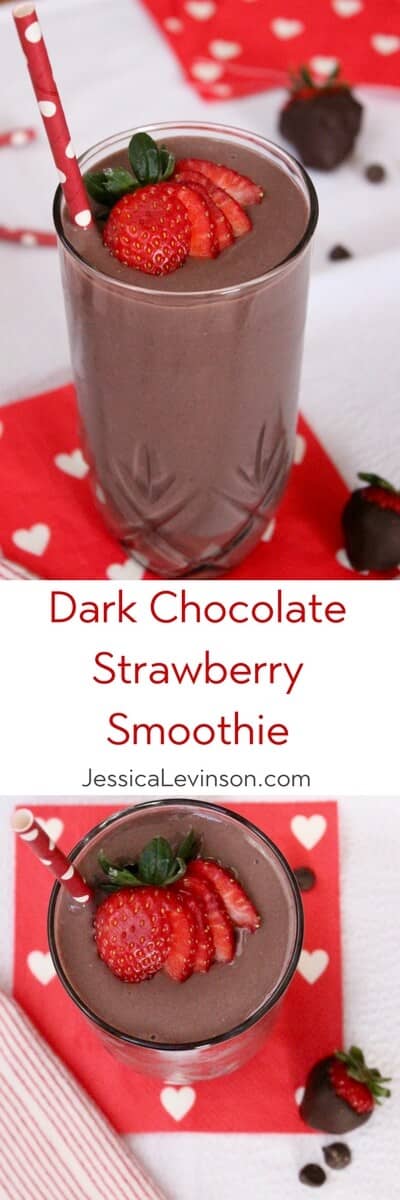 Dark Chocolate and Strawberry Smoothie