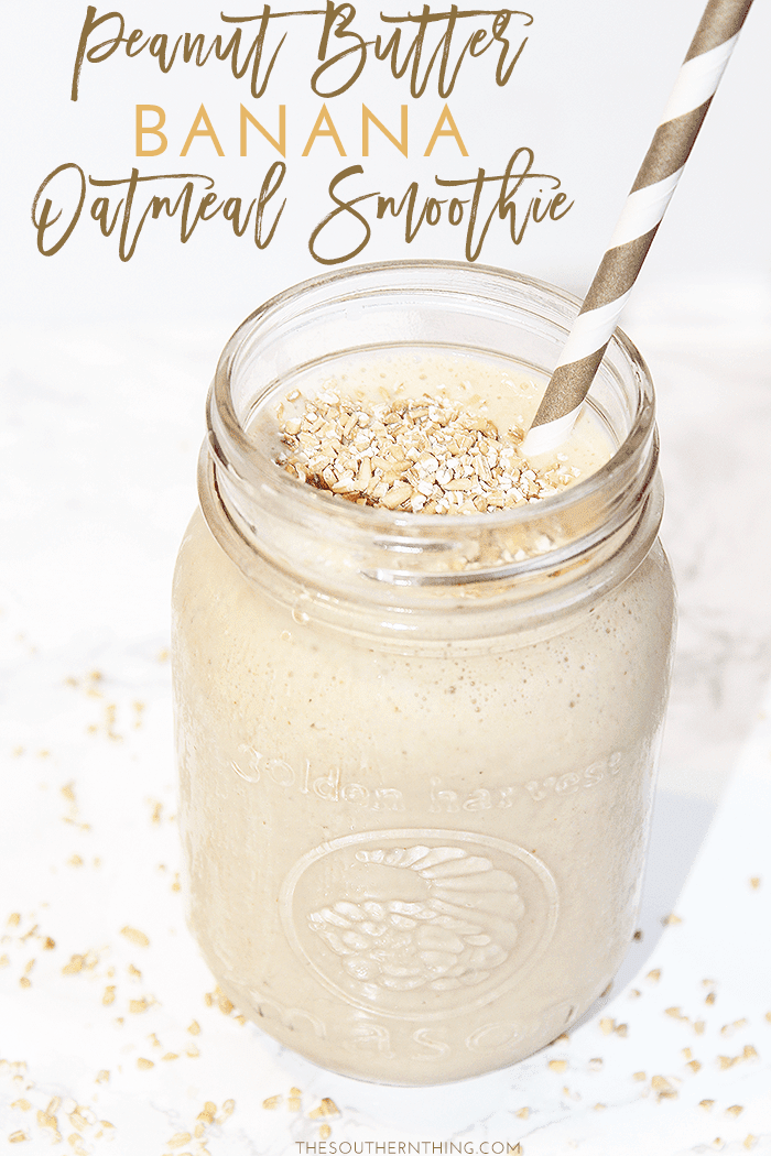 Peanut Powder Oatmeal Banana Smoothie