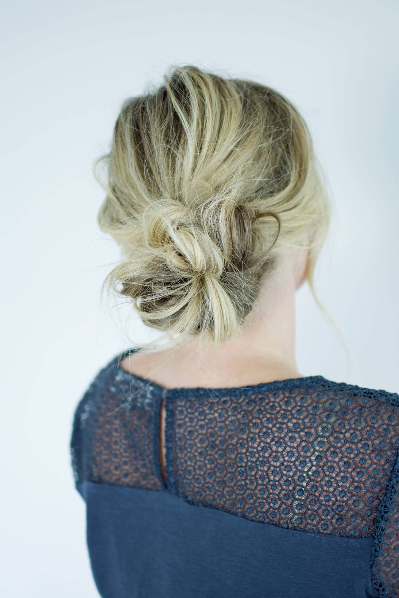 Low Tousled Sock Bun