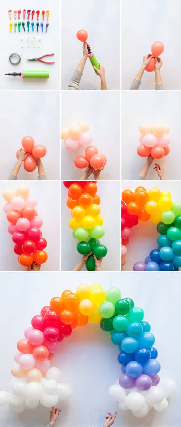 Rainbow Balloon Arch Tutorial