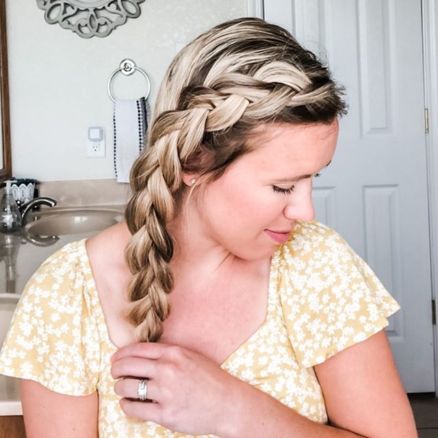 Feminine Side Falling French Braid