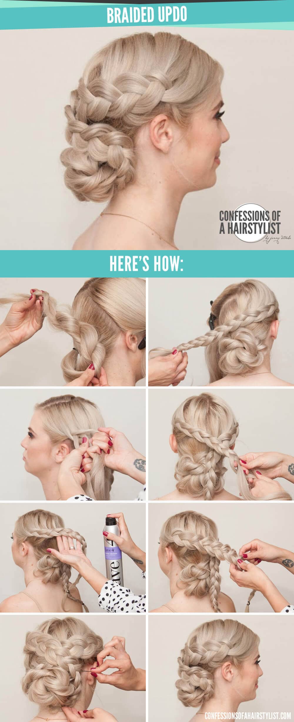 Criss-crossed Milkmaid Braid And Low Braid Bun