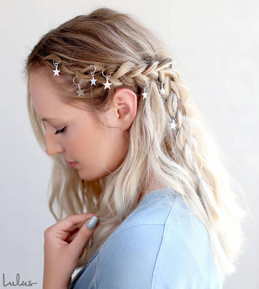 Half-Up Look with Hair Charms