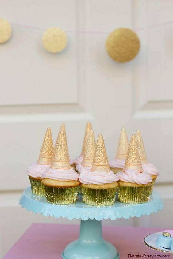 Wafer Cone Unicorn Cupcakes