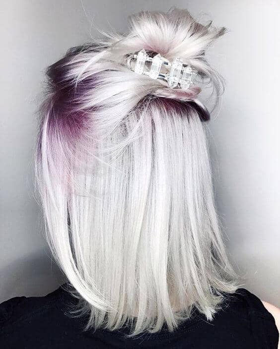 Purple Roots And Platinum Silver