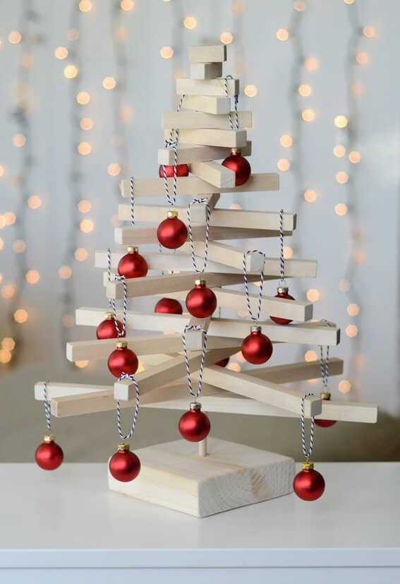 A Jenga-Inspired Christmas Tree