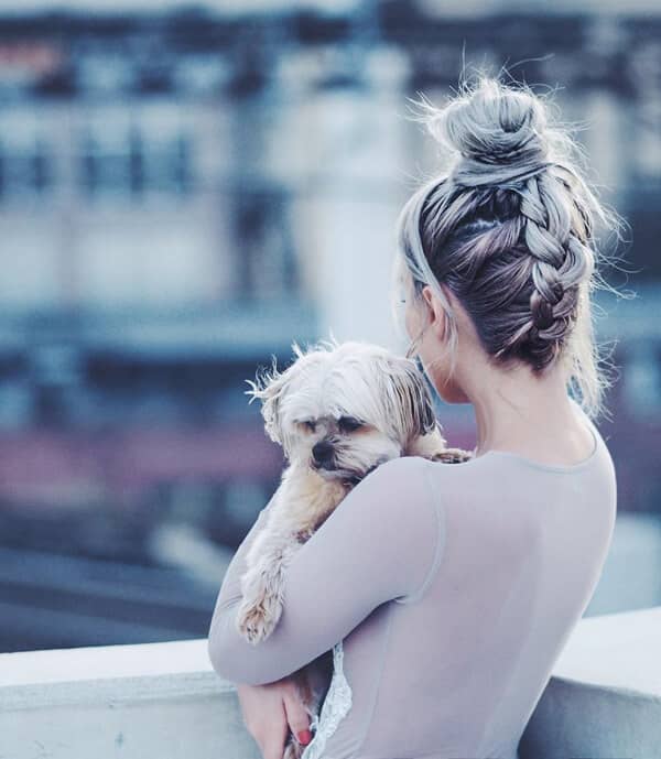 Platinum Silver Balayage Updo