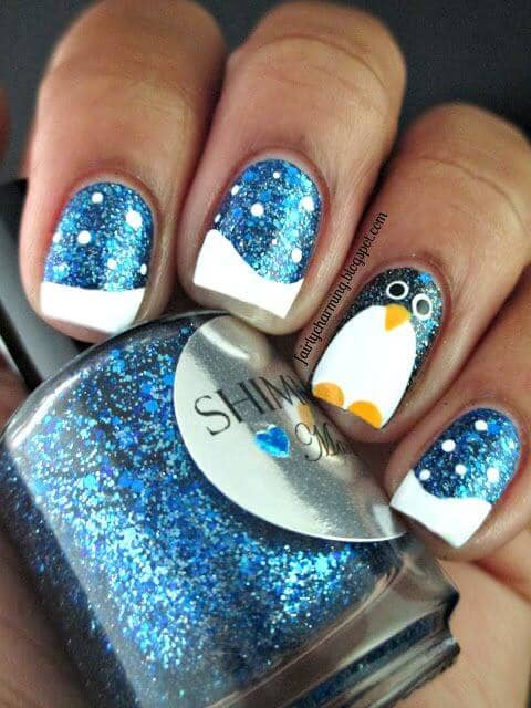 Adorable Penguins and Shiny Glitter