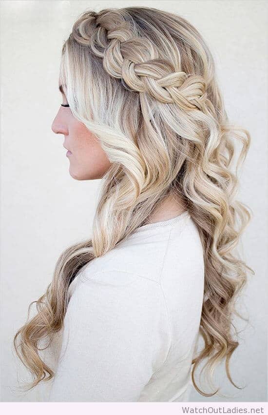 Whimsical Blonde Wedding Hair