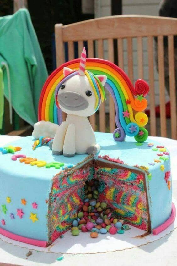 Candy-Filled Rainbow Treasure Cake