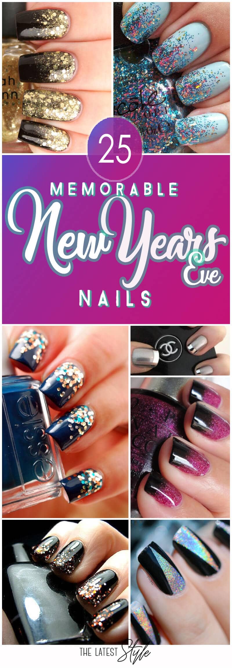 25 Memorable New Years Eve Nails to Finish Your Year with a Bang