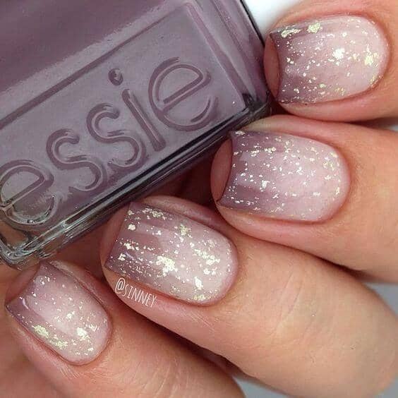 Sparkling Nude Gradient American Manicure