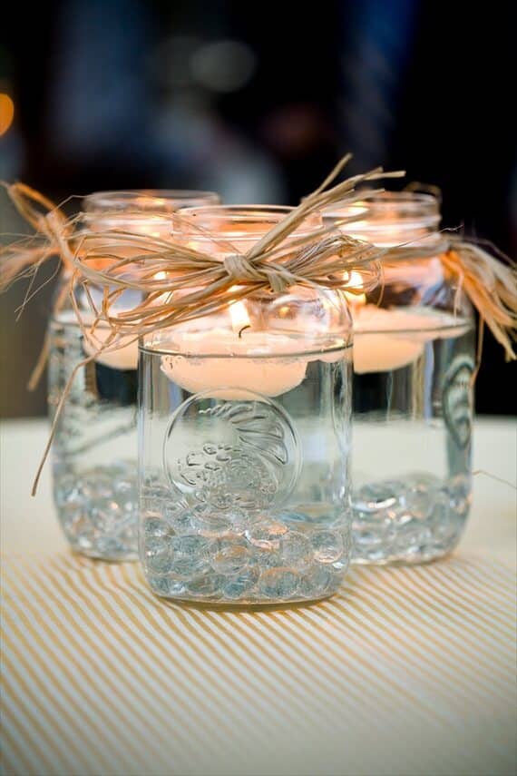 Floating Tealight Mason Jars